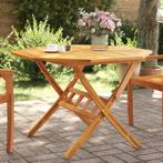 vidaXL Tuintafel inklapbaar Ø110x75 cm massief acaciahout, Verzenden, Nieuw, Hout