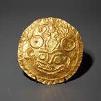 Diquis - Chiriqui, Costa Rica Goud Schijf. 700-1550 n.Chr.