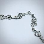 Halsketting - 14 karaat Witgoud Topaas - Diamant - Hanger, Sieraden, Tassen en Uiterlijk, Kettingen, Nieuw