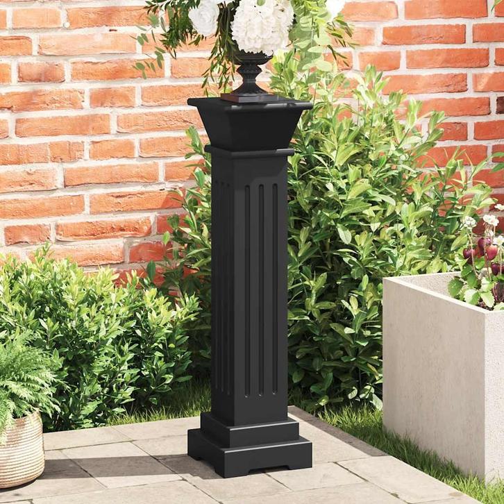 vidaXL Plantenstandaard klassieke zuil vierkant 17x17x66 cm, Tuin en Terras, Overige Tuin en Terras, Nieuw, Verzenden