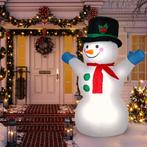 Opblaasbare sneeuwpop XL verlicht met verlichting 120cm, Verzenden, Nieuw