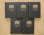 Nederland - 5 DAVO FDC-Albums linnen omslag, wapen, Postzegels en Munten, Postzegels | Nederland, Gestempeld
