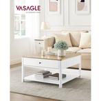 Salontafel - met 2 grote lades - 80x80x45 cm - vierkant -, Verzenden, Nieuw