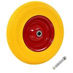 vidaXL Kruiwagenwiel met as 4,00-8 390 mm massief PU, Verzenden, Nieuw