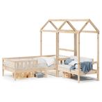 Kinderbed met huisje en bankje massief grenenhout 90x200 cm, Huis en Inrichting, Ophalen of Verzenden, Nieuw