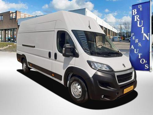 Peugeot Boxer 2.2 BlueHDI 140Pk L4H3 Extra hoogdak Airco Nav, Auto's, Peugeot, Onderhoudsboekje, Lease, Zwart, Handgeschakeld