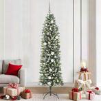 vidaXL Kunstmatige slanke kerstboom met 300 LED Groen 210 cm, Diversen, Kerst, Verzenden, Nieuw