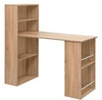 Hoekbureau 120 cm met opbergplanken – Wit modern MDF, Verzenden, Nieuw