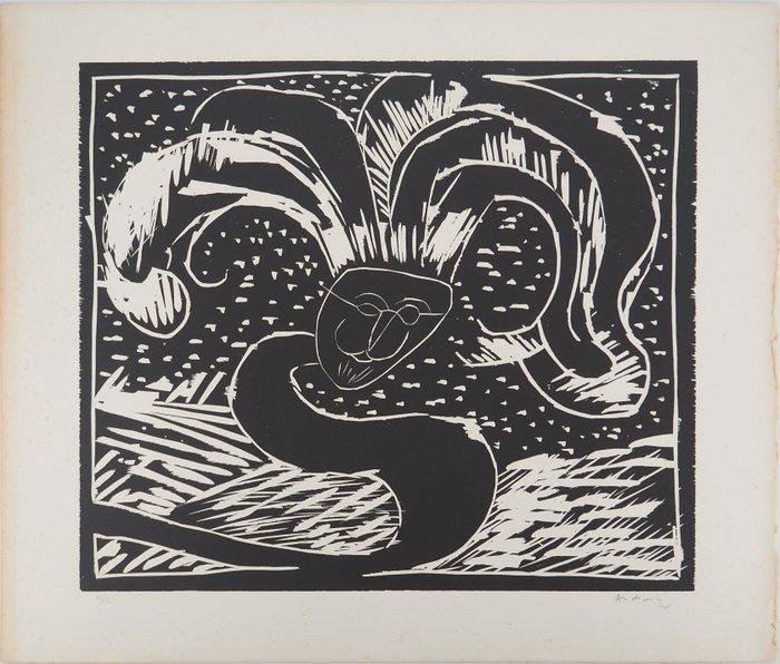 Pierre Alechinsky (1927) - Serpent surréaliste, Antiek en Kunst, Antiek | Overige Antiek
