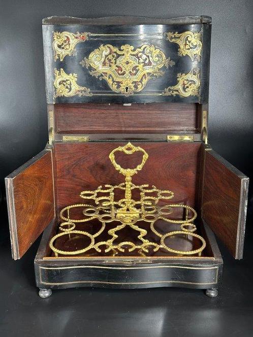 Cave a liqueur en marqueterie Napoléon III XIX siècle -, Antiek en Kunst, Antiek | Overige Antiek