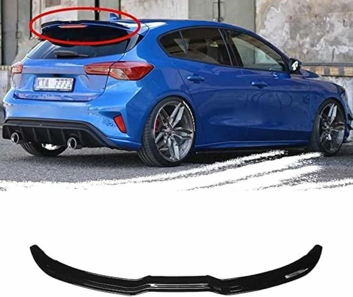 Dakspoiler Aanzet Glans Zwart Ford Focus IV 2019-Heden PA103, Auto-onderdelen, Carrosserie en Plaatwerk, Nieuw, Ford, Achter