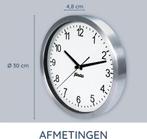 Wandklok modern - Klok met stil uurwerk - 30 cm - Alecto - A, Verzenden, Zo goed als nieuw