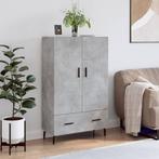 vidaXL buffetkast 69,5x31x115 cm bewerkt hout betongrijs, Huis en Inrichting, Kasten | Buffetkasten, Verzenden, 100 tot 150 cm