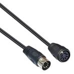 DIN 7-pins audio verlengkabel / zwart - 1,5 meter, Nieuw, Ophalen of Verzenden