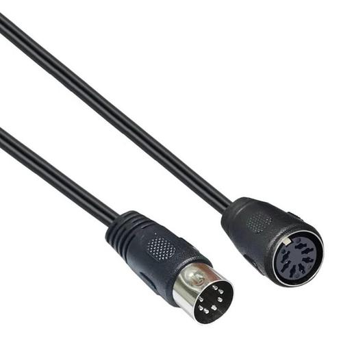 DIN 7-pins audio verlengkabel / zwart - 1,5 meter, Audio, Tv en Foto, Audiokabels en Televisiekabels, Ophalen of Verzenden