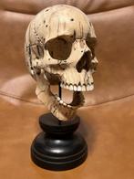 Hout Tamarinde Gesneden schedel - Hand Carved Skull - 19 cm