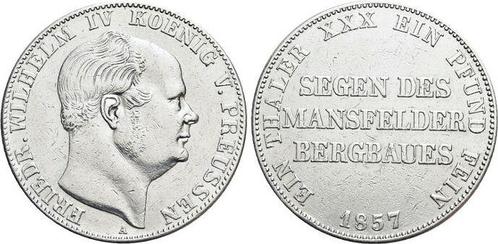 Ausbeutetaler, daalder 1857 A Brandenburg-Preussen Pruise..., Postzegels en Munten, Munten | Europa | Niet-Euromunten, Verzenden