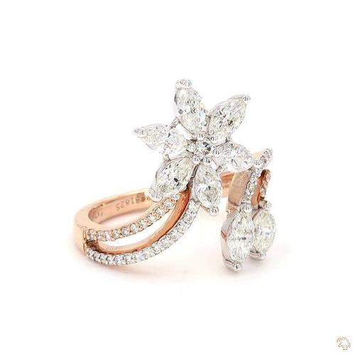 Ring - 14 karaat Roségoud - 1.45ct. tw. Diamant (Natuurlijk), Sieraden, Tassen en Uiterlijk, Ringen