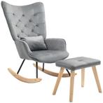 TRUUSK Schommelstoel Met Kruk en Kussen - Fluweelachtig - Oo, Huis en Inrichting, Verzenden