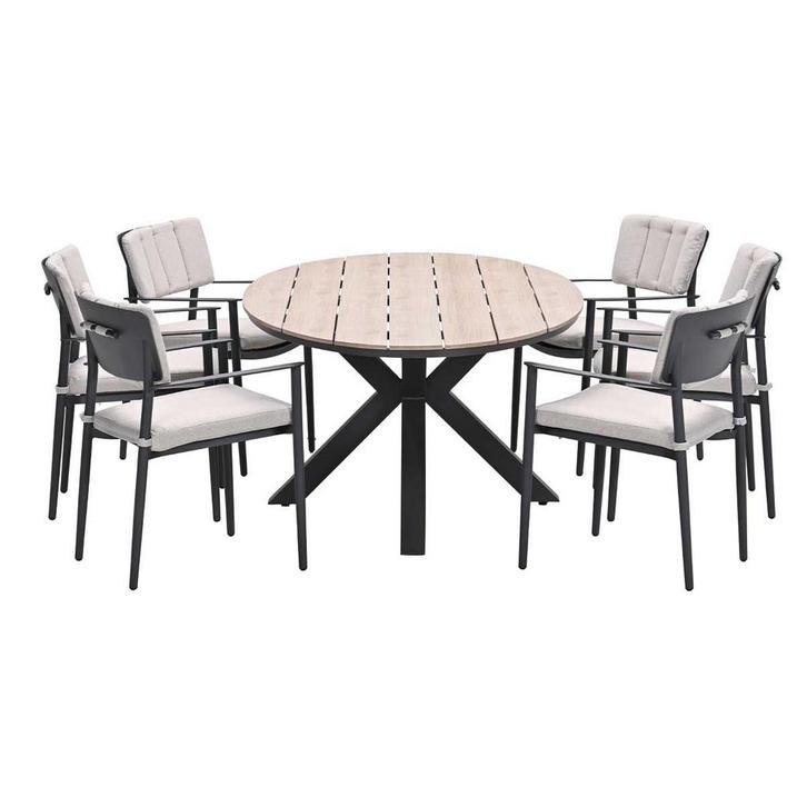 Garden Impressions Dane tuinset 7-delig - Tulli tuintafel, Tuin en Terras, Tuinsets en Loungesets, Verzenden