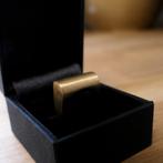 18 Krt. Gouden gematteerde ring | Heren (heren sieraden), Sieraden, Tassen en Uiterlijk, Ringen, 18 tot 19, Gebruikt, Overige kleuren