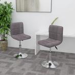 vidaXL Eetkamerstoelen draaibaar 2 st stof taupe, Huis en Inrichting, Stoelen, Verzenden, Nieuw