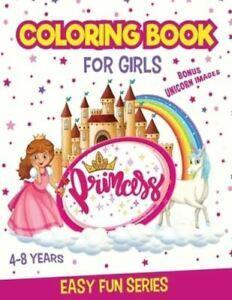 PRINCESS Coloring Book for Girls Ages 4-8: BONUS: Unicorns, Boeken, Taal | Engels, Gelezen, Verzenden