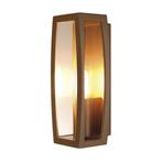 SLV Buitenlamp wand MERIDIAN 2 Box-L E27 roestkleur, Tuin en Terras, Buitenverlichting, Verzenden, Nieuw, Aluminium