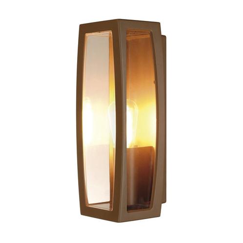 SLV Buitenlamp wand MERIDIAN 2 Box-L E27 roestkleur, Tuin en Terras, Buitenverlichting, Nieuw, Aluminium, Verzenden