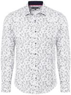 Carisma Wit Overhemd Lange Mouw Met Blauwe Print 8562, Verzenden, Nieuw, Wit