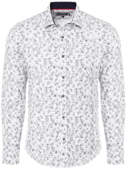 Carisma Wit Overhemd Lange Mouw Met Blauwe Print 8562, Kleding | Heren, Overhemden, Wit, Nieuw, Verzenden