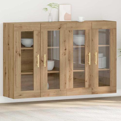 vidaXL Wandkast 2 pcs artisanaal eikenkleurig 69.5 x 34 x 90, Huis en Inrichting, Kasten | Buffetkasten, Nieuw, Minder dan 50 cm
