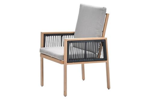 Decala tuinstoel - Aluminium houtlook - inlcusief kussens, Tuin en Terras, Tuinstoelen, Nieuw, Overige materialen, Verzenden