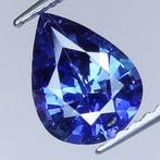 Blauw Saffier - 1.23 ct - Antwerp Laboratory for Gemstone, Nieuw