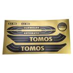 Sticker Tomos Automatic goud / zwart set universeel, Fietsen en Brommers, Nieuw, Ophalen of Verzenden