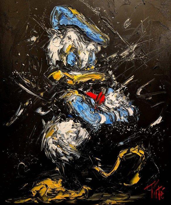 Laurent Pate - Donald coléreux ( disney picsou ), Antiek en Kunst, Kunst | Schilderijen | Modern