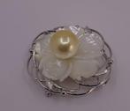 Broche 12,7 mm ronde gouden Zuidzee parel - parelmoer -