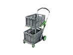 Clax trolley + 1 vouwkrat  -  Groen  -  910 mm x 550 mm x, Verzenden