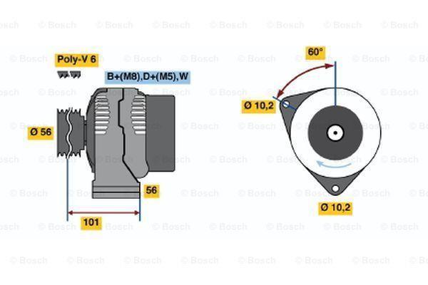 Dynamo / Alternator MERCEDES-BENZ S-KLASSE (300 SE, SEL/S..., Auto-onderdelen, Motor en Toebehoren, Nieuw, Ophalen of Verzenden