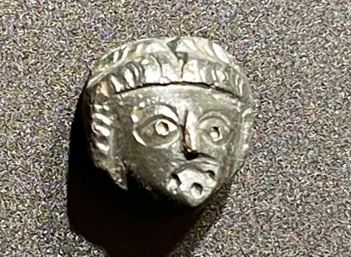 Oud-Romeins Brons Volledig intact hoofd van Eros (Cupido),, Antiek en Kunst, Antiek | Overige Antiek