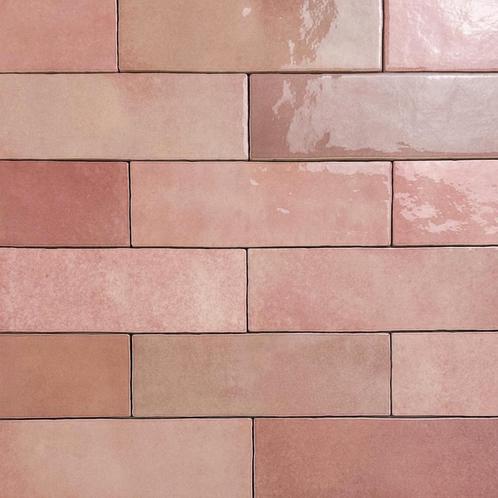 Equipe wandtegel artisan rose mallow 6,5x20 random roze, Doe-het-zelf en Verbouw, Tegels, Wandtegels, Nieuw, 10 m² of meer, Keramiek