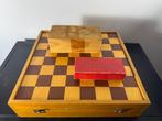 Spel - Elegante Houten Vintage Schaakkist met Backgammon en, Antiek en Kunst