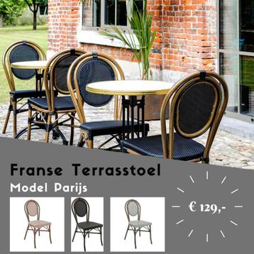 Franse terrasstoelen - bistrostoelen verschillende kleuren beschikbaar voor biedingen