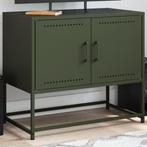 vidaXL Tv-meubel 68,5x39x60,5 cm staal olijfgroen, Huis en Inrichting, Kasten | Televisiemeubels, Minder dan 50 cm, Verzenden