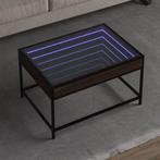 vidaXL Salontafel met Infinity LED 70x50x41 cm bruin, Huis en Inrichting, Tafels | Salontafels, 50 tot 100 cm, Verzenden, Nieuw