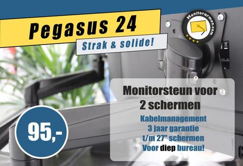 Pegasus 24 monitorarm voor dieper en groter bureau!, Diversen, Bureau-accessoires, Nieuw, Ophalen of Verzenden