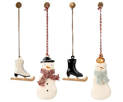 Maileg - 4 ornamenten voor in kerstboom - 6 cm, Kinderen en Baby's, Speelgoed | Overig
