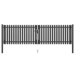 vidaXL Poort 4x1,25 m staal antraciet, Verzenden, Nieuw