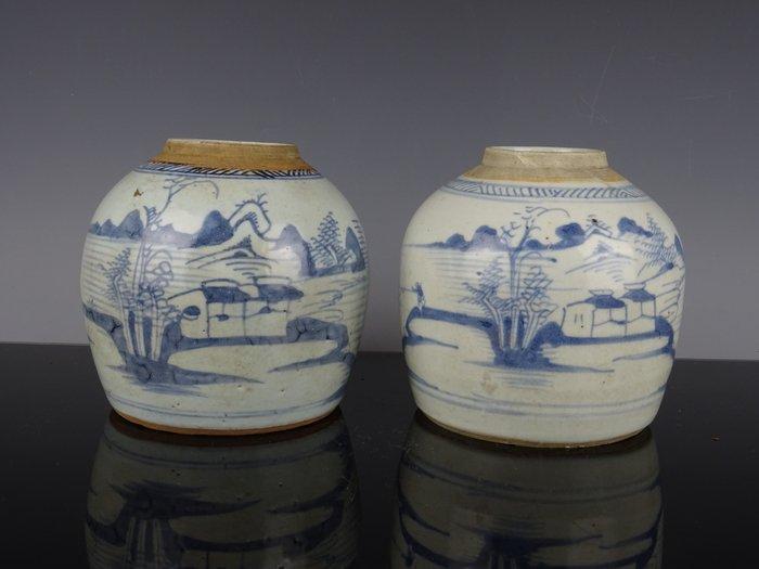 Pot (2) - Porselein, Antiek en Kunst, Antiek | Overige Antiek