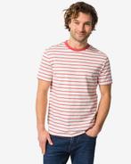 HEMA Heren T-shirt Lorenzo strepen rood van €14.99 voor sale, Kleding | Heren, Verzenden, Nieuw